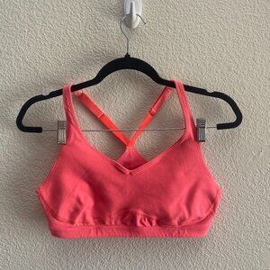 Lucy Activewear Pink Wireless Sports Bra Racerback Pullover Large Adjustable